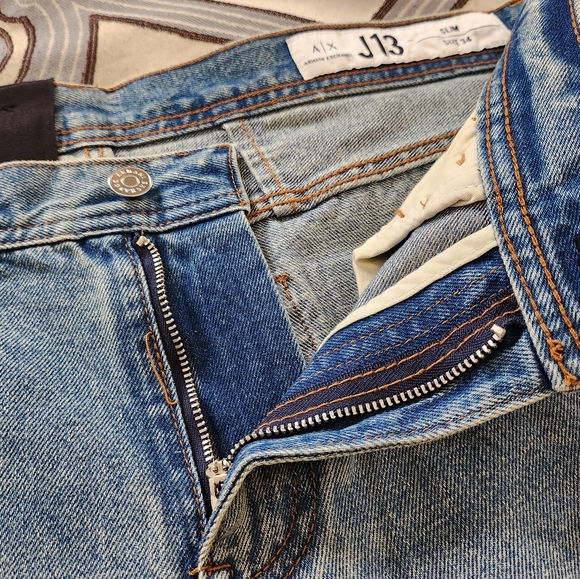 SOLD!!!¡ $120 Armani Exchange AX Men's Blue Jeans 34X34 Icon Casual Slim Fit - Picture 4 of 9